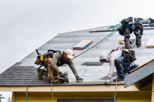 Professional Gutter Installation technician working in Medina, OH